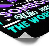 Ich trage Aquamarinen & Lila für jemanden, den Poster (Ecke)