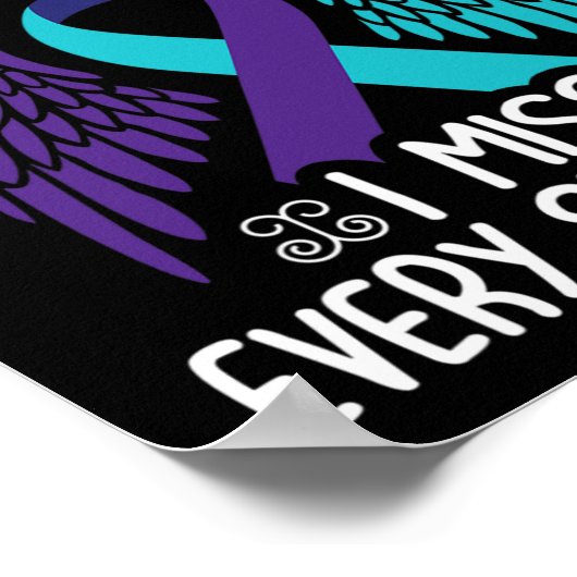 Ich trage Aquamarinen &Amp; Lila für jemanden, den Poster (Ecke)