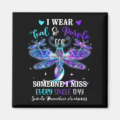 Ich trage Aquamarinen & Lila für jemanden, der Magnet (Vorne)