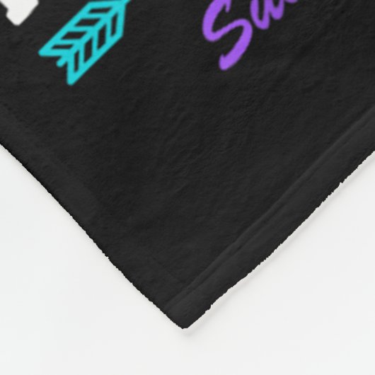 Ich trage Aquamarinen & Lila für mein Nichte Fleecedecke (Ecke)