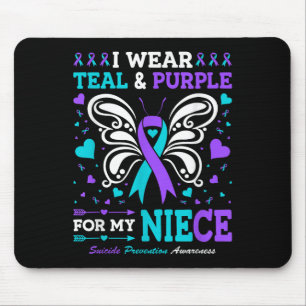 Ich trage Aquamarinen &amp; Lila für mein Nichte Mousepad