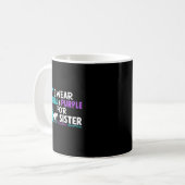 Ich trage Aquamarinen & Lila für meine Schwest Kaffeetasse (Vorderseite Links)
