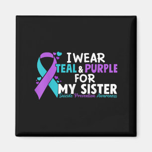 Ich trage Aquamarinen &amp; Lila für meine Schwest Magnet