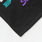 Ich trage Aquamarinen &amp; Lila für meine Tochter Fleecedecke (Ecke)