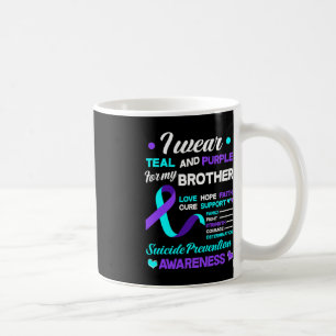 Ich trage Aquamarinen & Lila für meinen Bruder Kaffeetasse