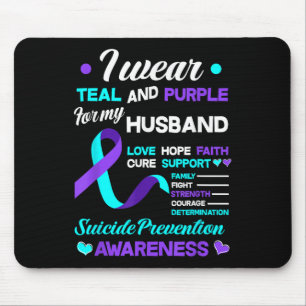 Ich trage Aquamarinen & Lila für meinen Husban Mousepad