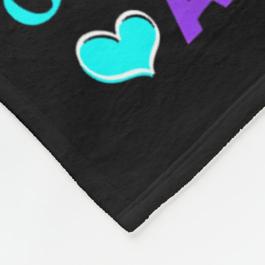 Ich trage Aquamarinen &amp; Lila für meinen Onkel  Fleecedecke (Ecke)