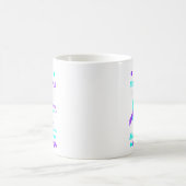 Ich trage Aquamarinen &amp; Lila für meinen Onkel  Kaffeetasse (Mittel)