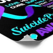 Ich trage Aquamarinen & Lila für meinen Onkel Poster (Ecke)