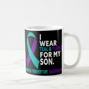 Ich trage Aquamarinen & Lila für meinen Sohn S Kaffeetasse