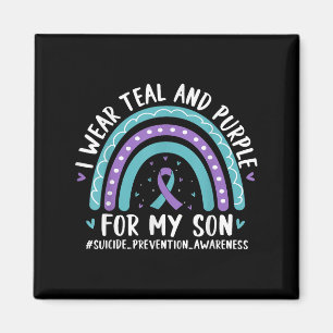 Ich trage Aquamarinen &amp; Lila für meinen Sohn S Magnet