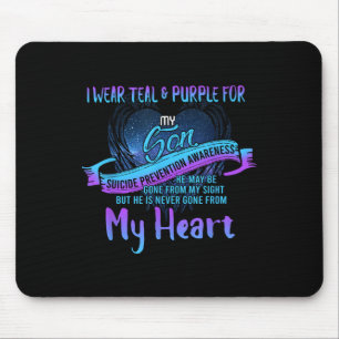 Ich trage Aquamarinen & Lila für meinen Sohn S Mousepad