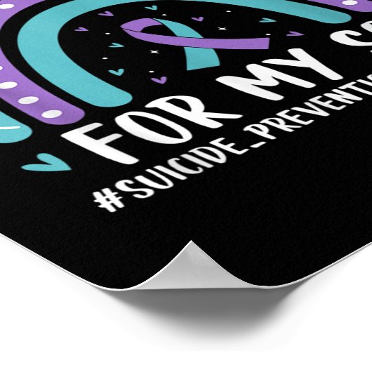 Ich trage Aquamarinen & Lila für meinen Sohn S Poster (Ecke)