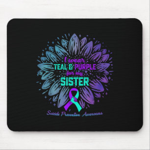 Ich trage Aquamarinen & Lila für Schwestersuiz Mousepad