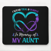 Ich trage Aquamarinen & Lila im Gedächtnis mei Mousepad (Vorne)