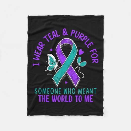 Ich trage Aquamarinen & Lila oder jemand Suici Fleecedecke (Vorderseite)