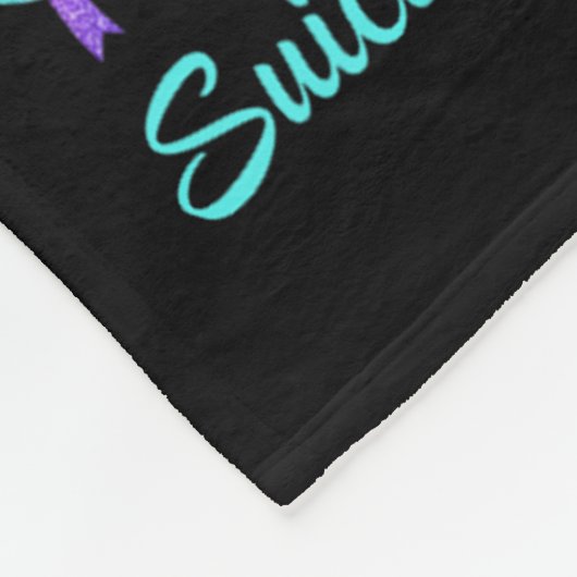 Ich trage Aquamarinen & Lila Schmetterlingssui Fleecedecke (Ecke)