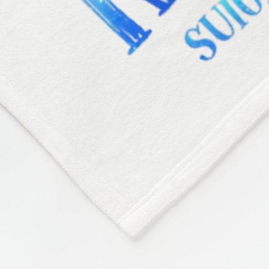 Ich trage Aquamarinen & amp; Lila Suizidprävention Fleecedecke (Ecke)