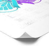 Ich trage Aquamarinen & amp; Lila Suizidprävention Poster (Ecke)