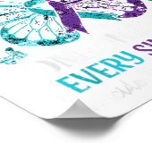 Ich trage Aquamarinen & amp; Lila Suizidprävention Poster (Ecke)