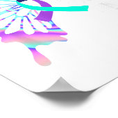 Ich trage Aquamarinen & amp; Lila Suizidprävention Poster (Ecke)