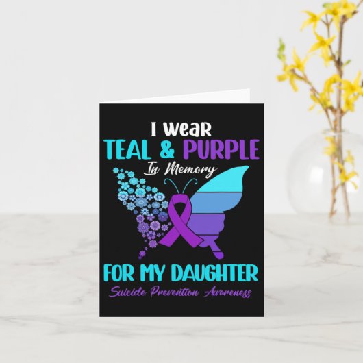 Ich trage Aquamarinen Lila in Erinnerung an den Tö Karte (Gelbe Blume)