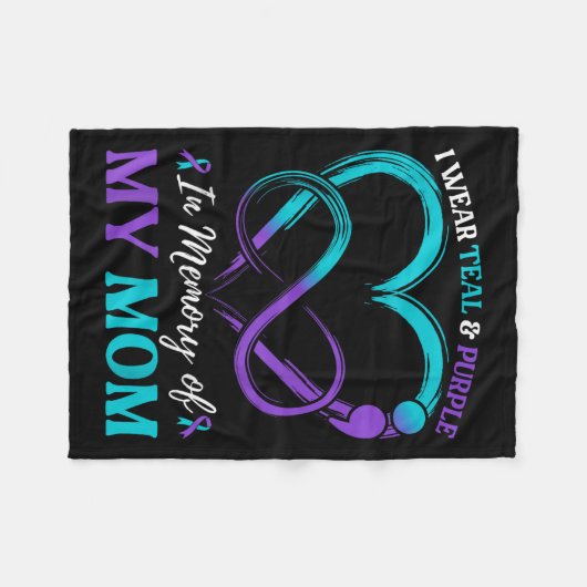 Ich trage Aquamarinen und hoch; Lila im Gedächtnis Fleecedecke (Vorderseite (Horizontal))