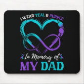 Ich trage Aquamarinen und hoch; Lila im Gedächtnis Mousepad (Vorne)