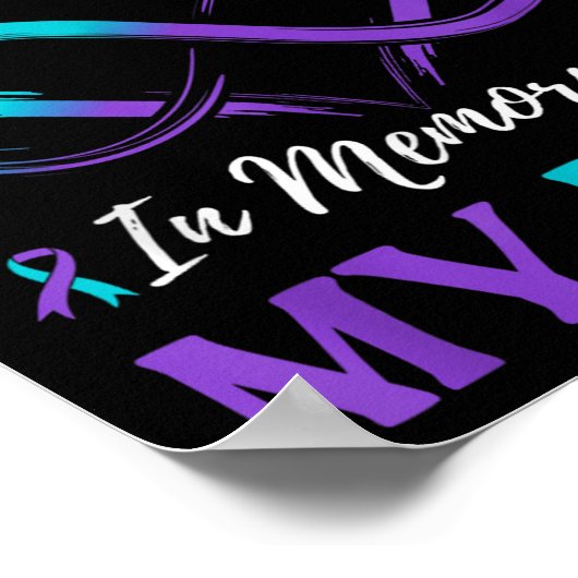 Ich trage Aquamarinen und hoch; Lila im Gedächtnis Poster (Ecke)