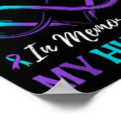 Ich trage Aquamarinen und hoch; Lila in Erinnerung Poster (Ecke)