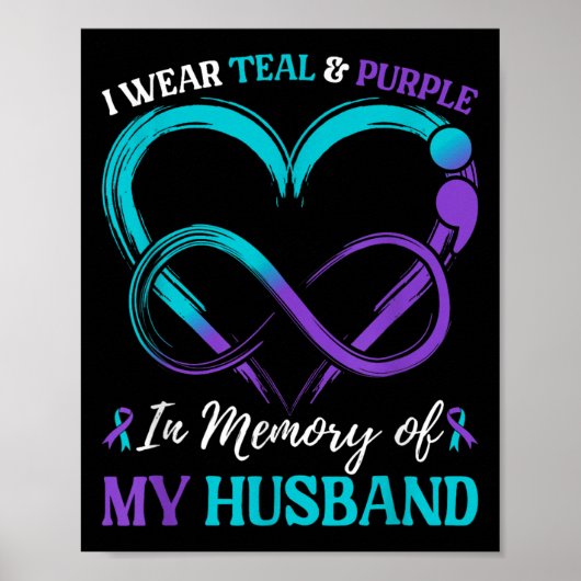 Ich trage Aquamarinen und hoch; Lila in Erinnerung Poster (Vorne)