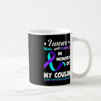 Ich trage Aquamarinen und Lila Cousin Suizidpräven Kaffeetasse