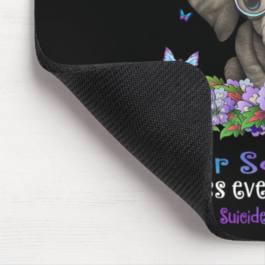 Ich trage Aquamarinen und Lila Selbstmordbewusstse Mousepad (Ecke)