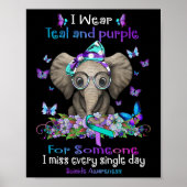 Ich trage Aquamarinen und Lila Selbstmordbewusstse Poster (Vorne)