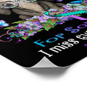 Ich trage Aquamarinen und Lila Selbstmordbewusstse Poster (Ecke)