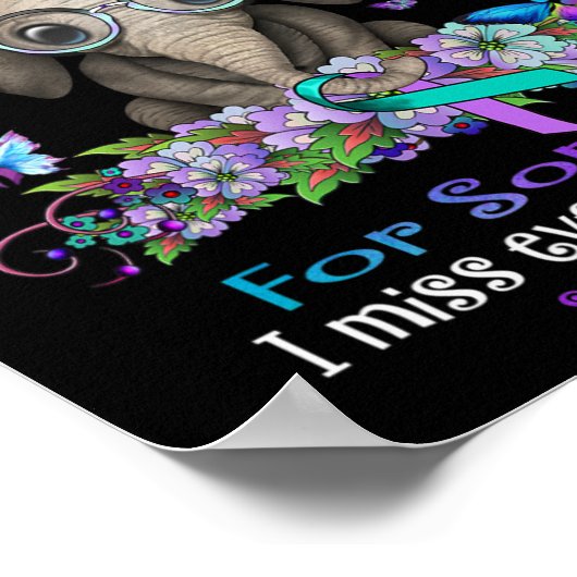 Ich trage Aquamarinen und Lila Selbstmordbewusstse Poster (Ecke)