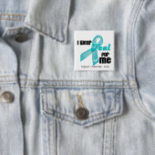 Ich trage Aquamarines Band für mich Button (Beispiel)