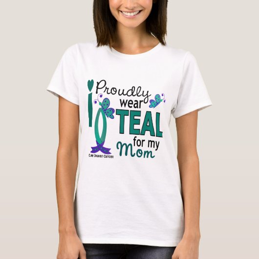 Ich trage aquamarines für meinen Eierstockkrebs T-Shirt (Vorderseite)