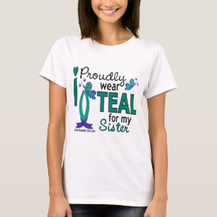 Ich trage aquamarines für meinen Eierstockkrebs T-Shirt