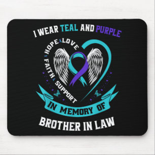 Ich trage Aquamarines Lila Selbstmordbewusstsein S Mousepad