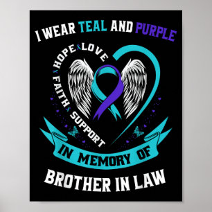 Ich trage Aquamarines Lila Selbstmordbewusstsein S Poster