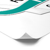 Ich trage Aquamarines weißes 42 Me Gebärmutterhals Poster (Ecke)