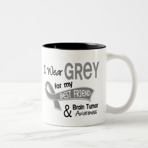 Ich trage bester Freund-Hirntumor des Grau-42 Zweifarbige Tasse