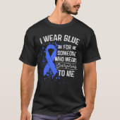 Ich trage Blau - Bewusstseins-blaues Band T-Shirt (Vorderseite)