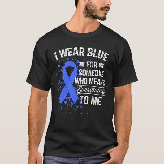 Ich trage Blau - Bewusstseins-blaues Band T-Shirt (Vorderseite)