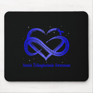 Ich trage Blau für Ataxia Telangiectasia Awareness Mousepad