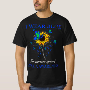Ich trage Blau für Ataxie Awareness Sonnenblumen T T-Shirt