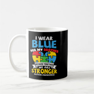 Ich trage Blau für Autismus Awareness Family Kaffeetasse