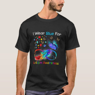 Ich trage Blau für Autismus-Bewusstsein T-Shirt