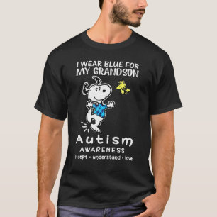 Ich trage Blau für das Autismusbewusstsein meines T-Shirt